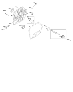 Crankcase Cover/Sump Group Diagram and Parts List for 261D05-0002-01 200000 - 399999 Briggs and Stratton Engine